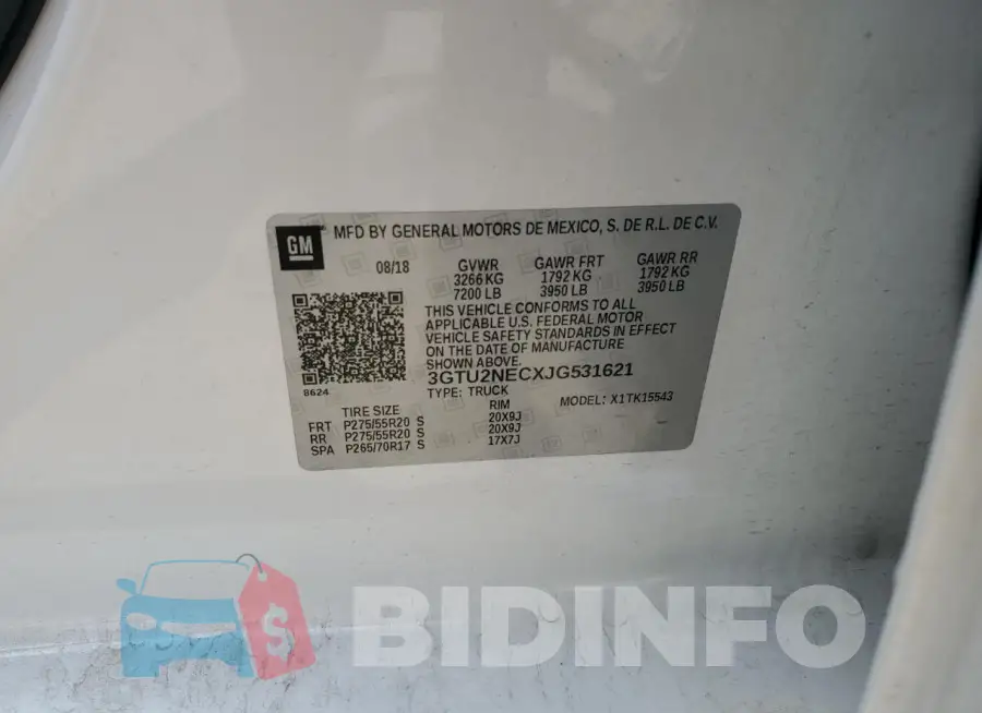 3GTU2NECXJG531621 Photo# 12