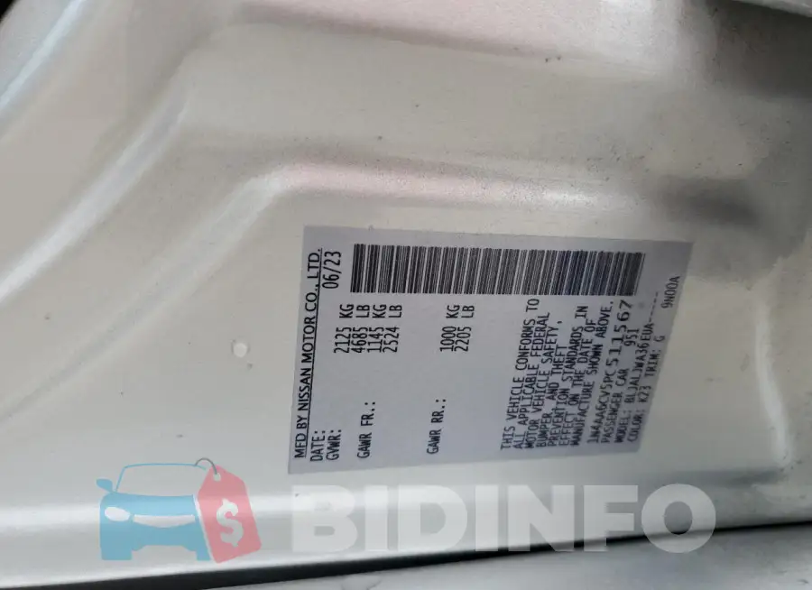 1N4AA6CV5PC511567 Photo# 13