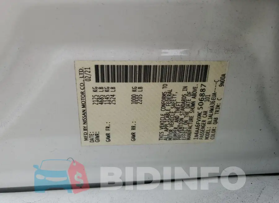 1N4AA6FVXMC506887 Photo# 12
