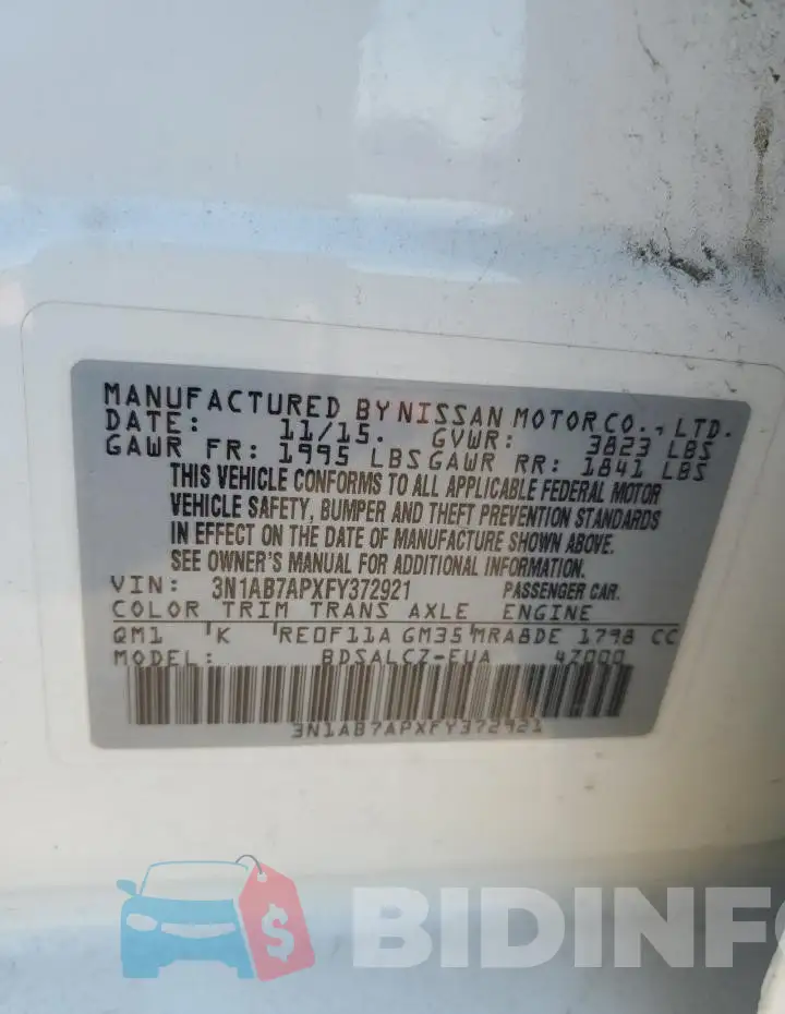 3N1AB7APXFY372921 Photo# 12