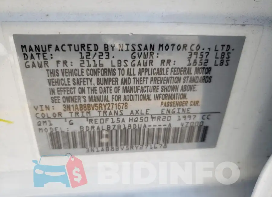 3N1AB8BV5RY271678 Photo# 12