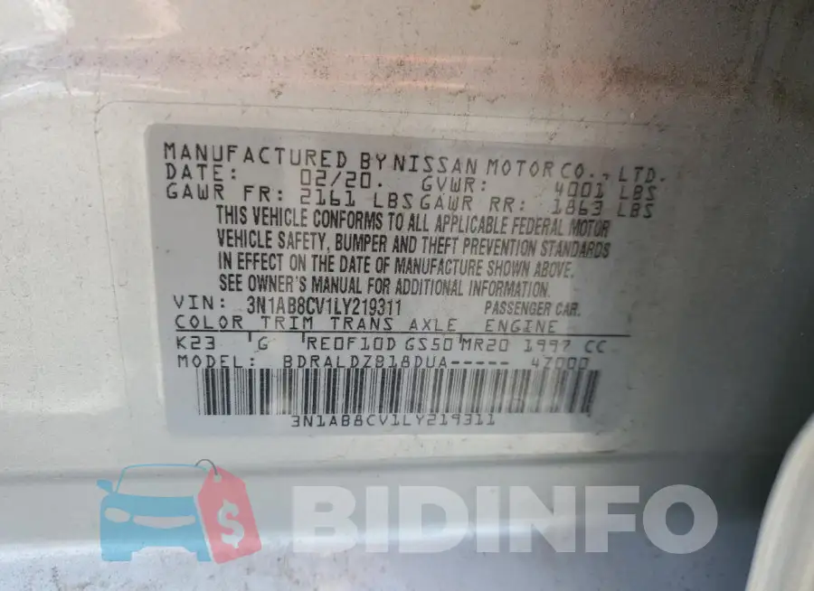 3N1AB8CV1LY219311 Photo# 12