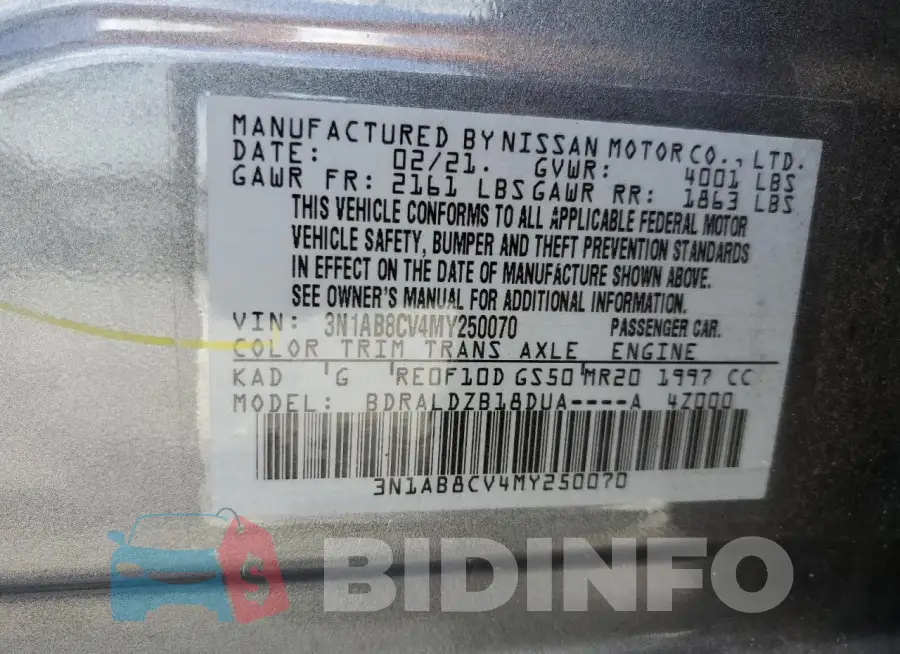 3N1AB8CV4MY250070 Photo# 12