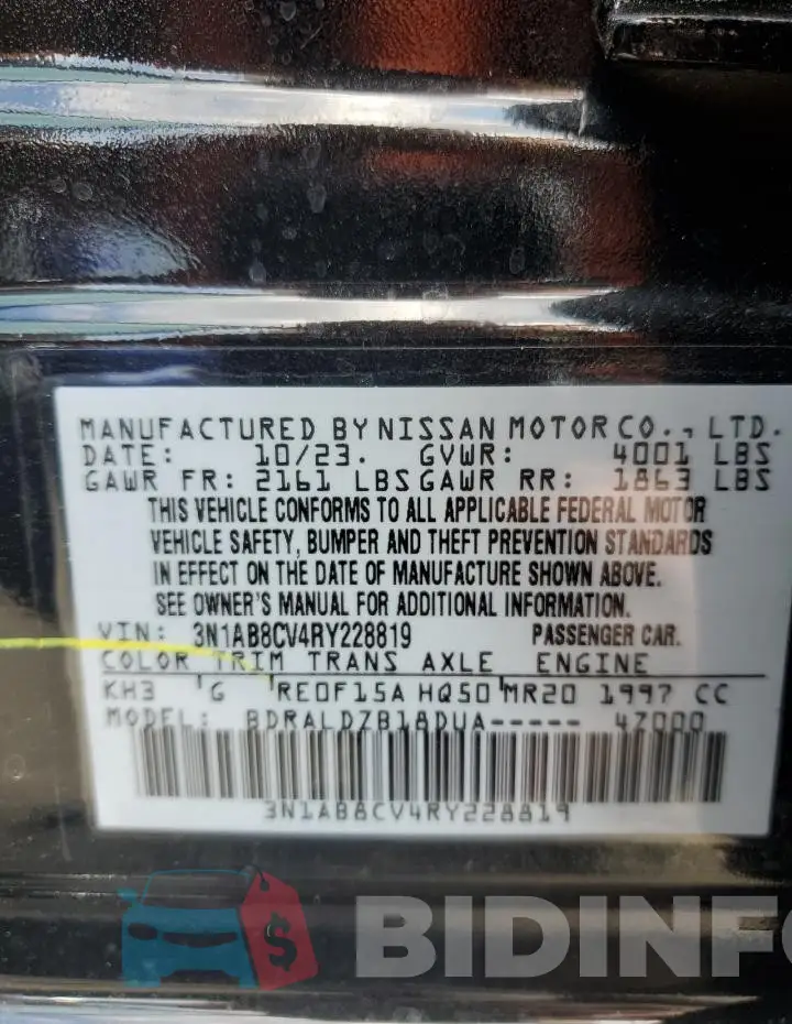 3N1AB8CV4RY228819 Photo# 12
