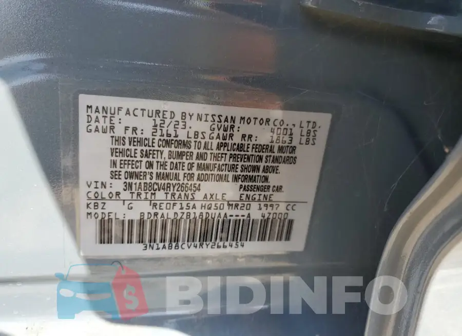 3N1AB8CV4RY266454 Photo# 12