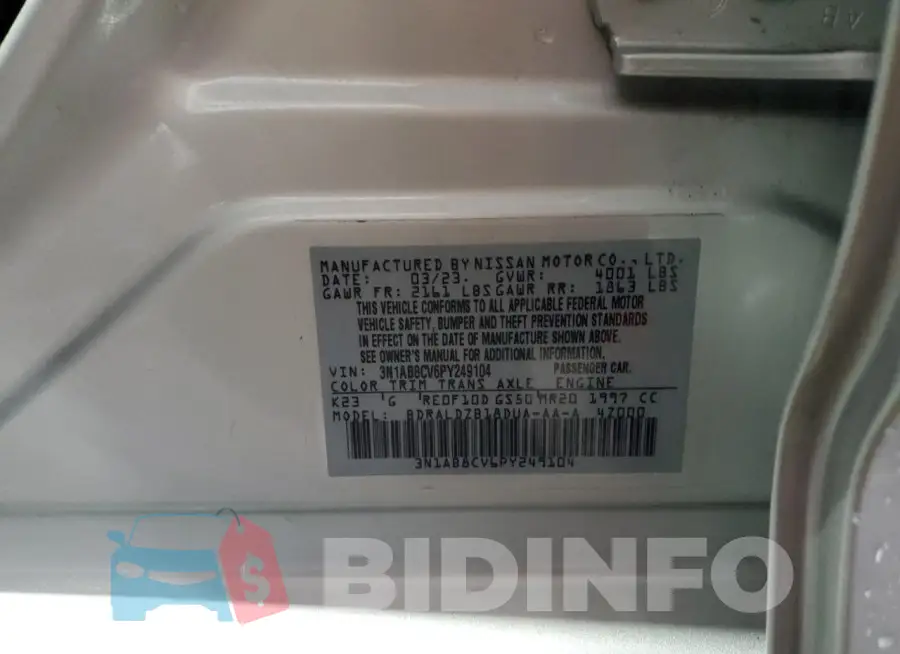 3N1AB8CV6PY249104 Photo# 12