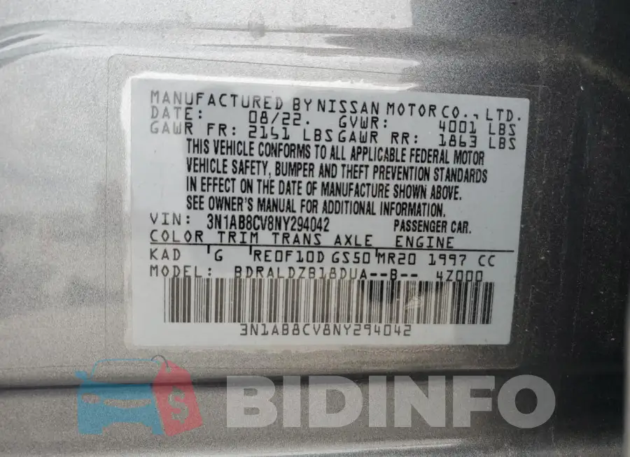 3N1AB8CV8NY294042 Photo# 13