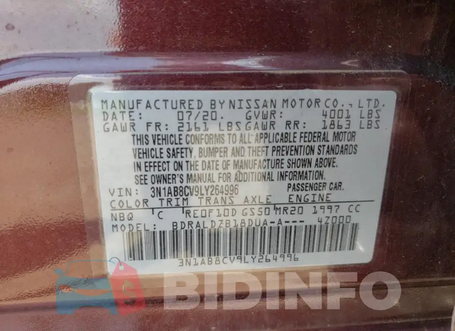 3N1AB8CV9LY264996 Photo# 12