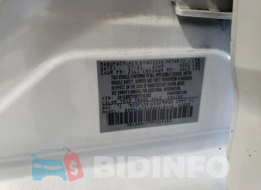3N1AB8CV9MY314183 Photo# 12