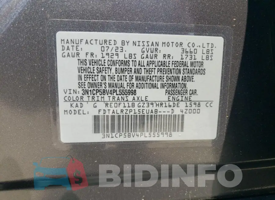 3N1CP5BV4PL555998 Photo# 12