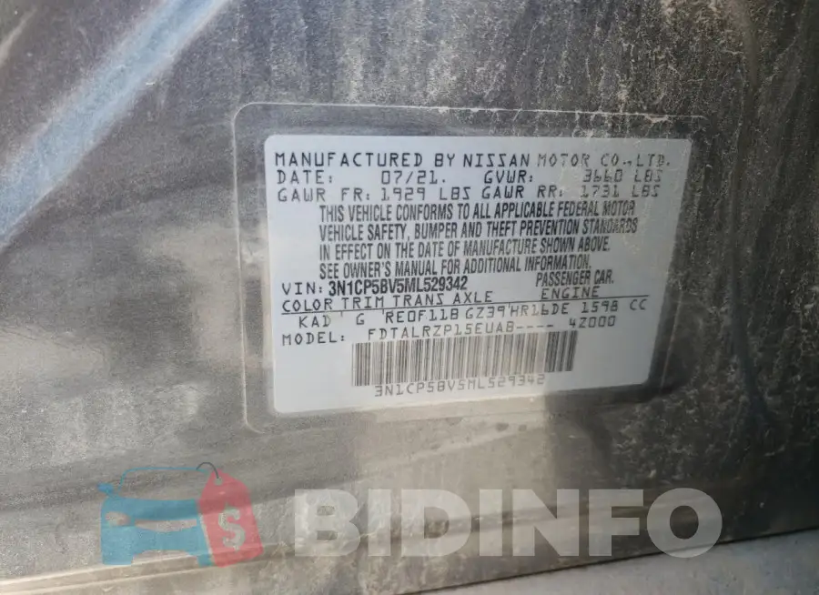 3N1CP5BV5ML529342 Photo# 13