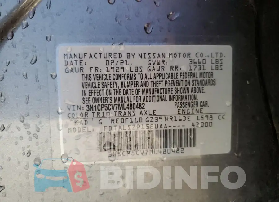 3N1CP5CV7ML480482 Photo# 13