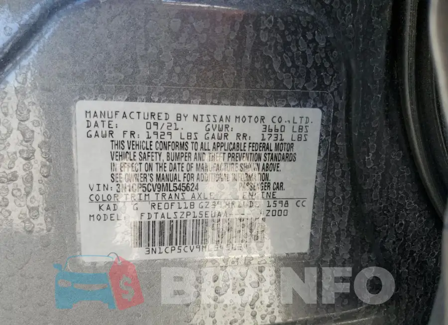 3N1CP5CV9ML545624 Photo# 12
