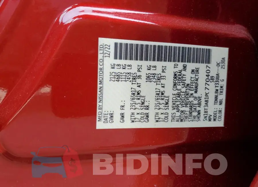 5N1BT3AB1PC770407 Photo# 13