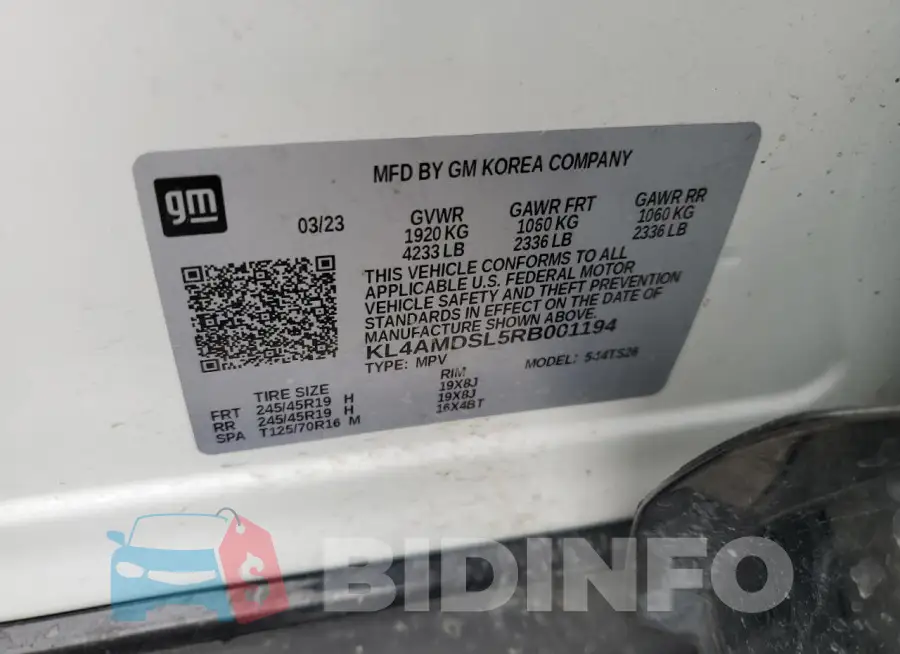 KL4AMDSL5RB001194 Photo# 13