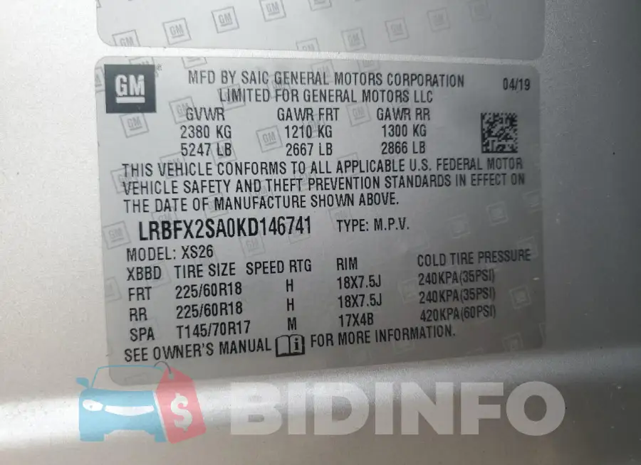 LRBFX2SA0KD146741 Photo# 13