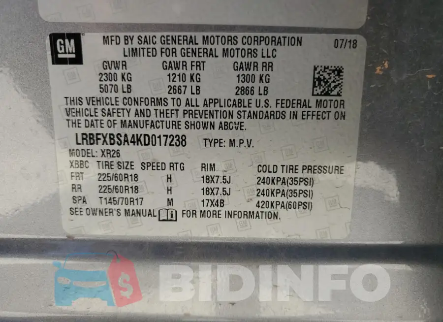 LRBFXBSA4KD017238 Photo# 13