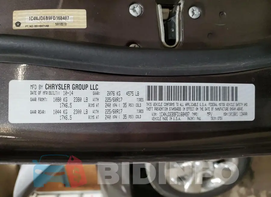 1C4NJDEB9FD168497 Photo# 13