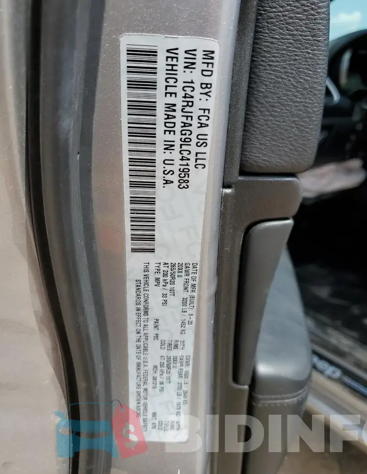 1C4RJFAG9LC419583 Photo# 14