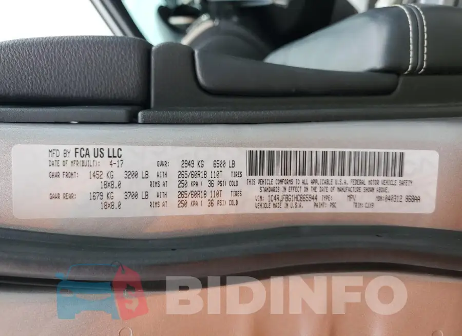 1C4RJFBG1HC865944 Photo# 14