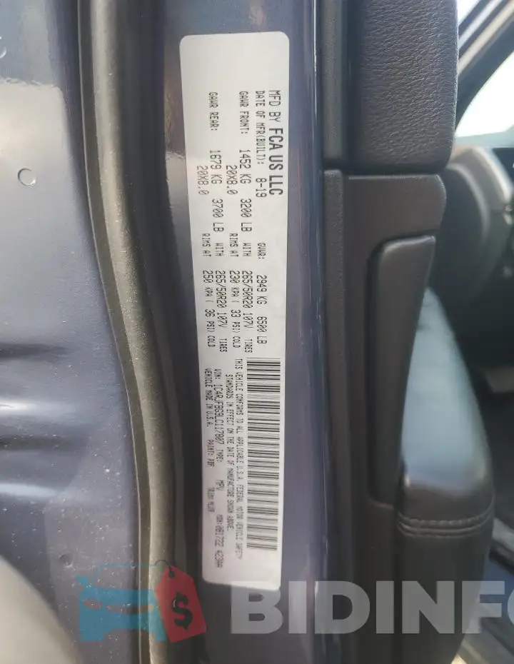 1C4RJFBG9LC117807 Photo# 13