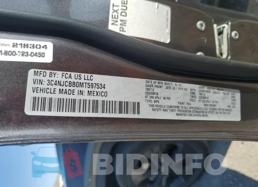 3C4NJCBB0MT597534 Photo# 13