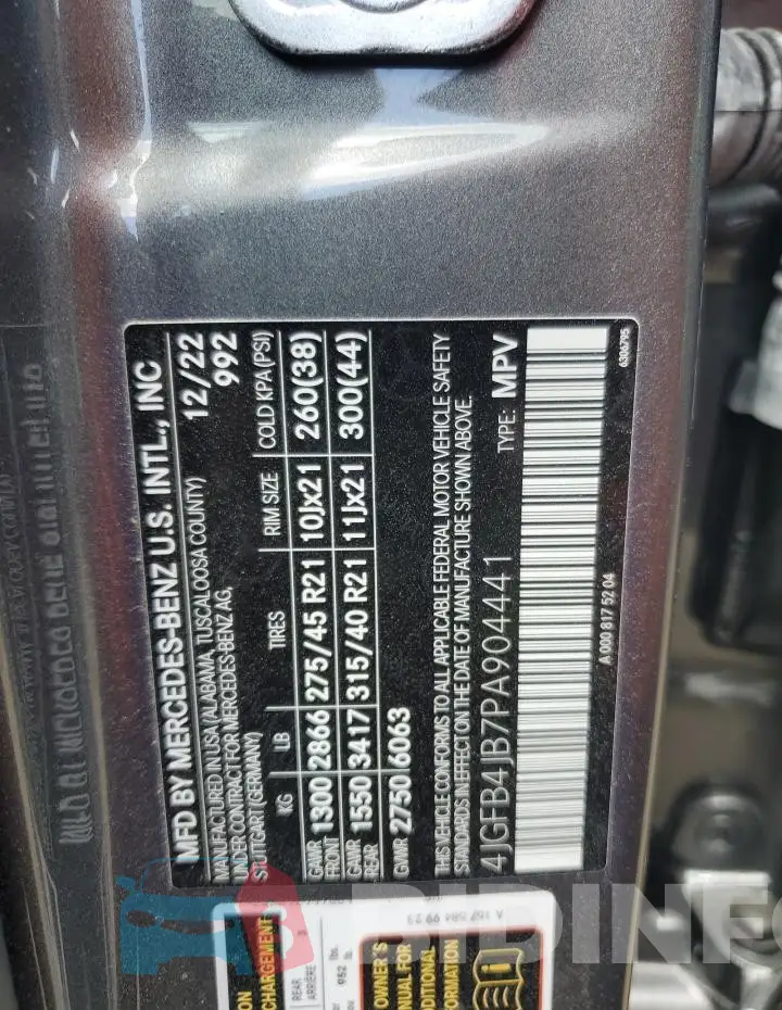 4JGFB4JB7PA904441 Photo# 13