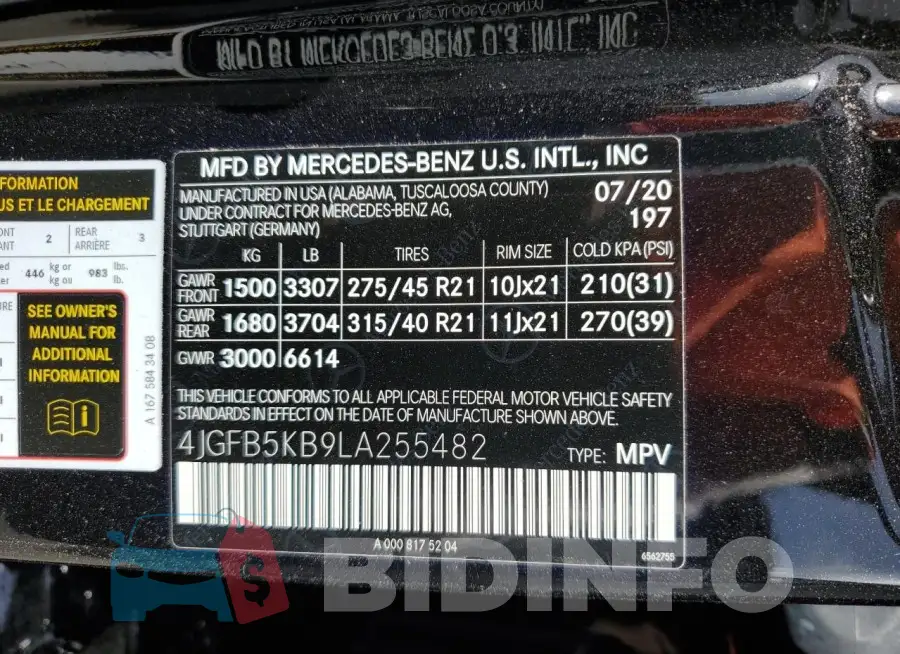 4JGFB5KB9LA255482 Photo# 14
