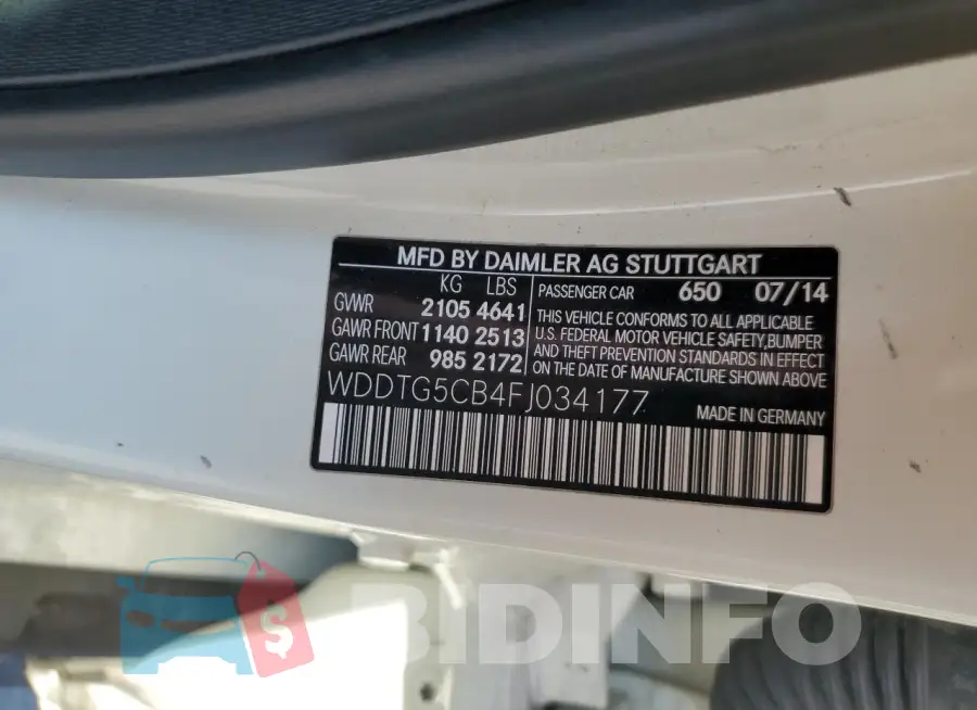 WDDTG5CB4FJ034177 Photo# 13