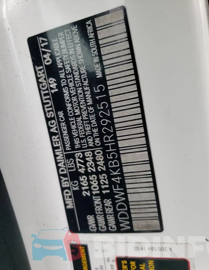 WDDWF4KB5HR292515 Photo# 12