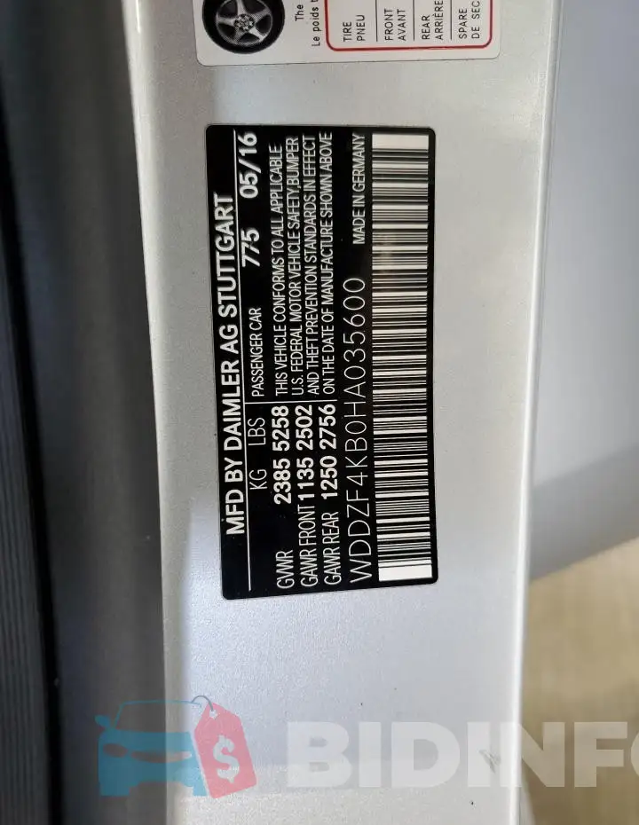 WDDZF4KB0HA035600 Photo# 12
