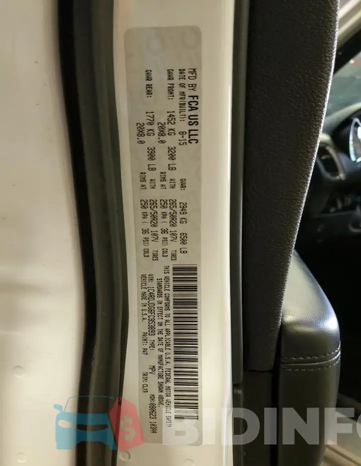 1C4RDJDG6FC953893 Photo# 13