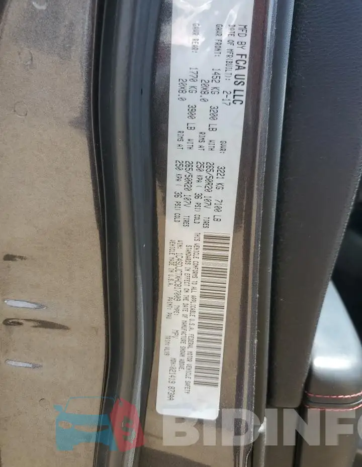 1C4SDJCTXHC817009 Photo# 13
