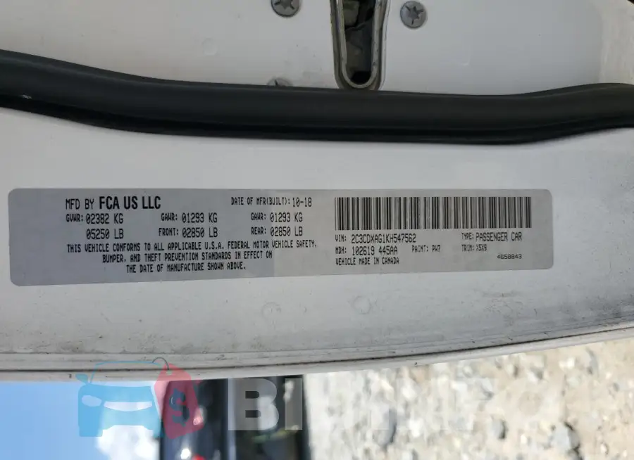 2C3CDXAG1KH547562 Photo# 13