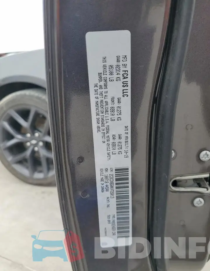 2C3CDXBG0KH726013 Photo# 12