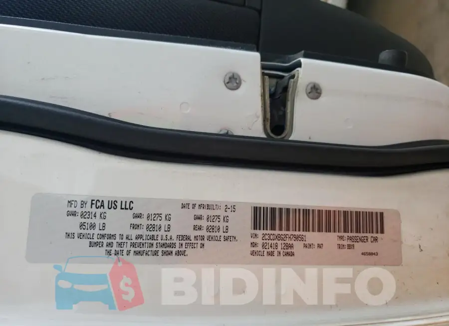 2C3CDXBG2FH790561 Photo# 13