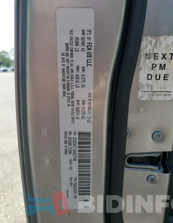 2C3CDXCT1GH227708 Photo# 12