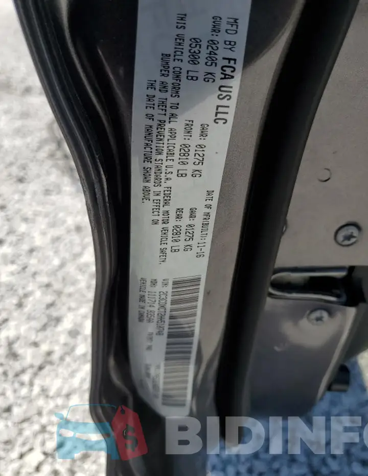 2C3CDXCT2HH510748 Photo# 12