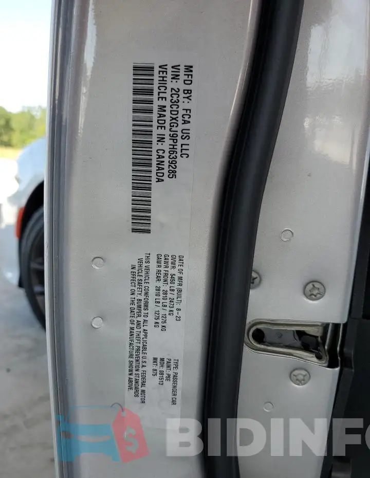 2C3CDXGJ9PH639285 Photo# 12
