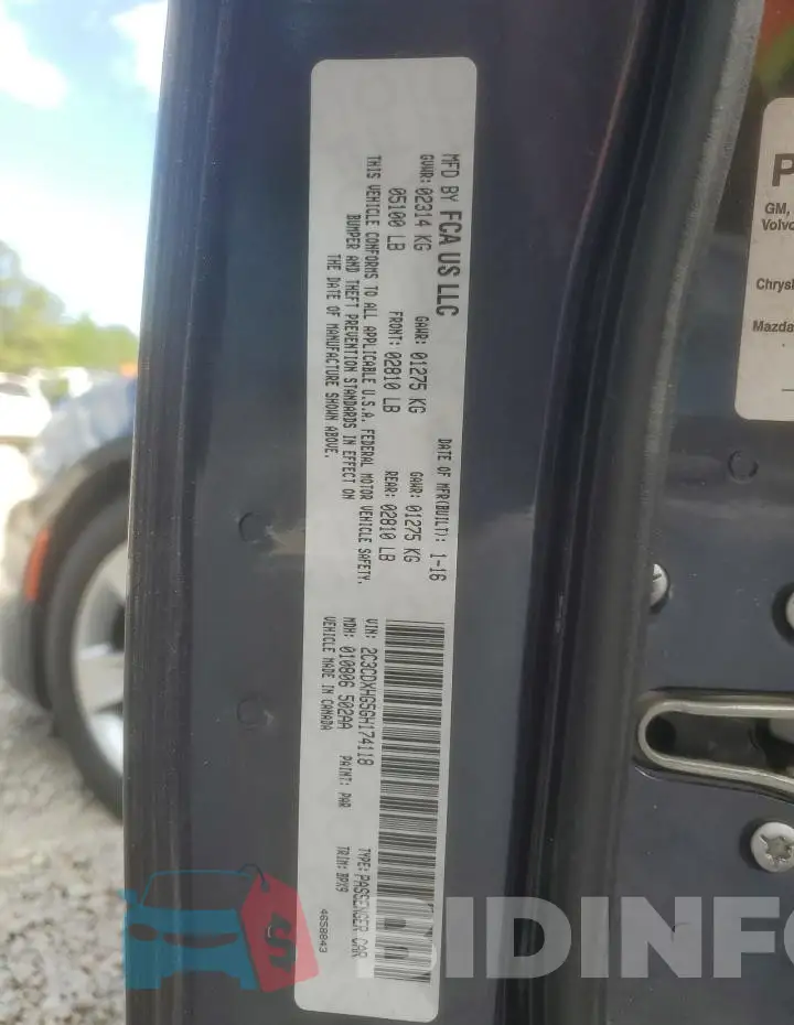2C3CDXHG5GH174118 Photo# 12