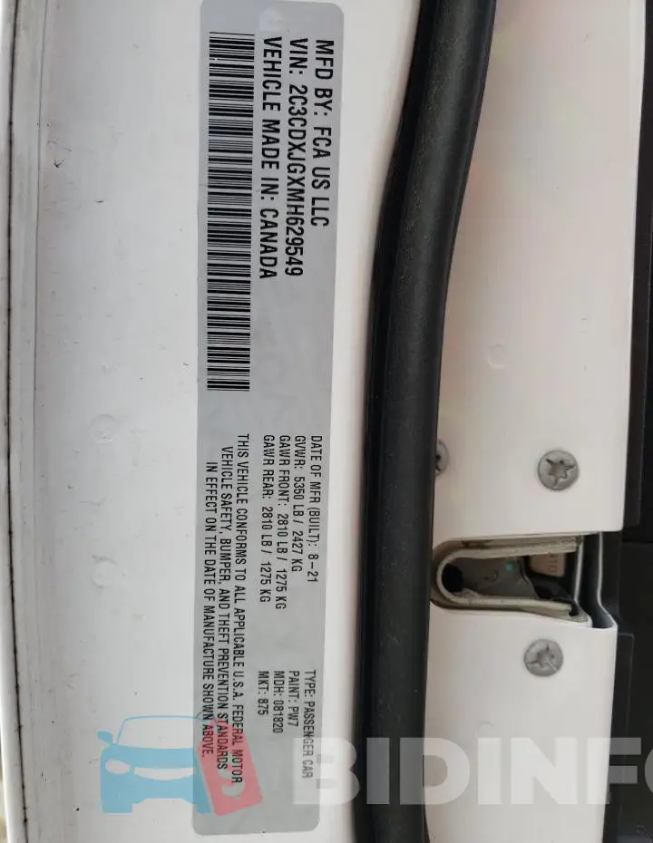 2C3CDXJGXMH629549 Photo# 12