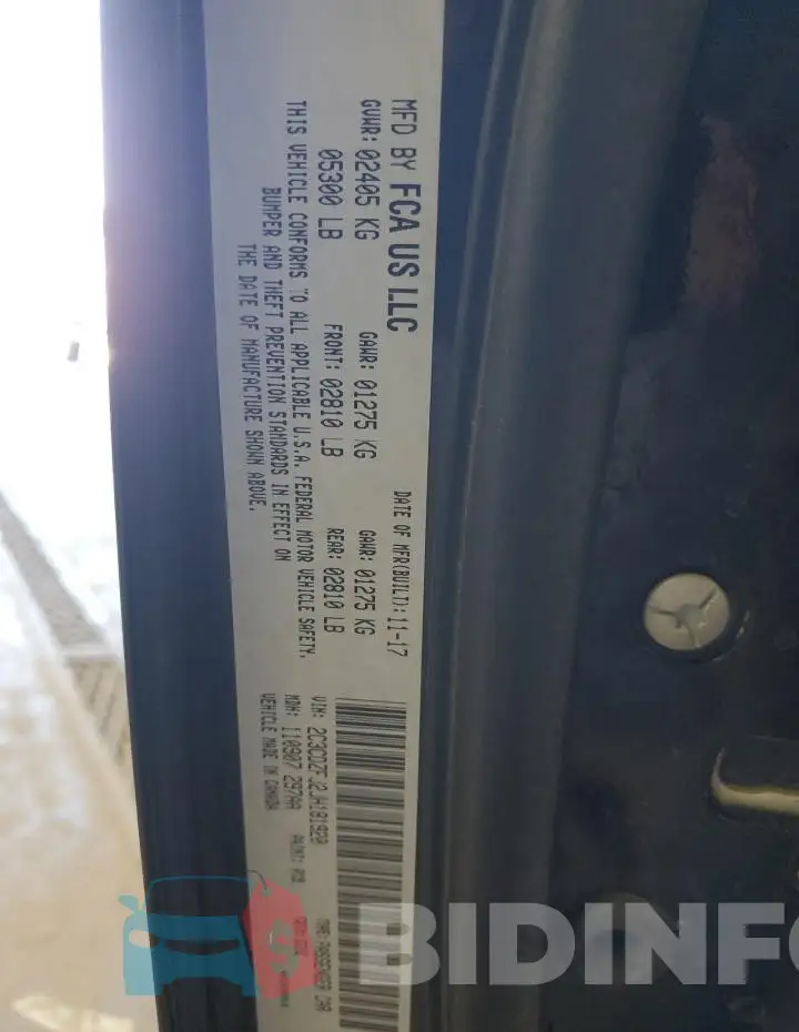 2C3CDZFJ2JH181920 Photo# 12