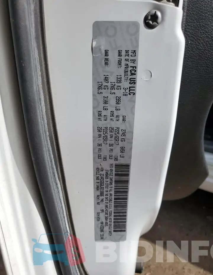 2C4RDGBG8JR218886 Photo# 13