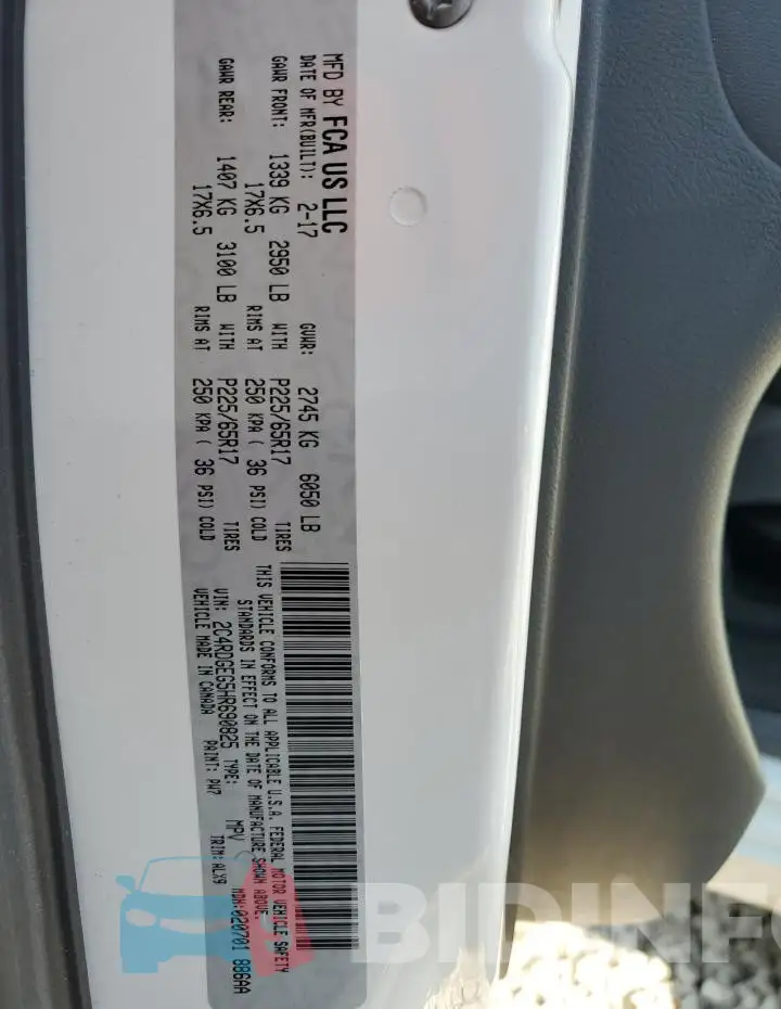 2C4RDGEG5HR690825 Photo# 13