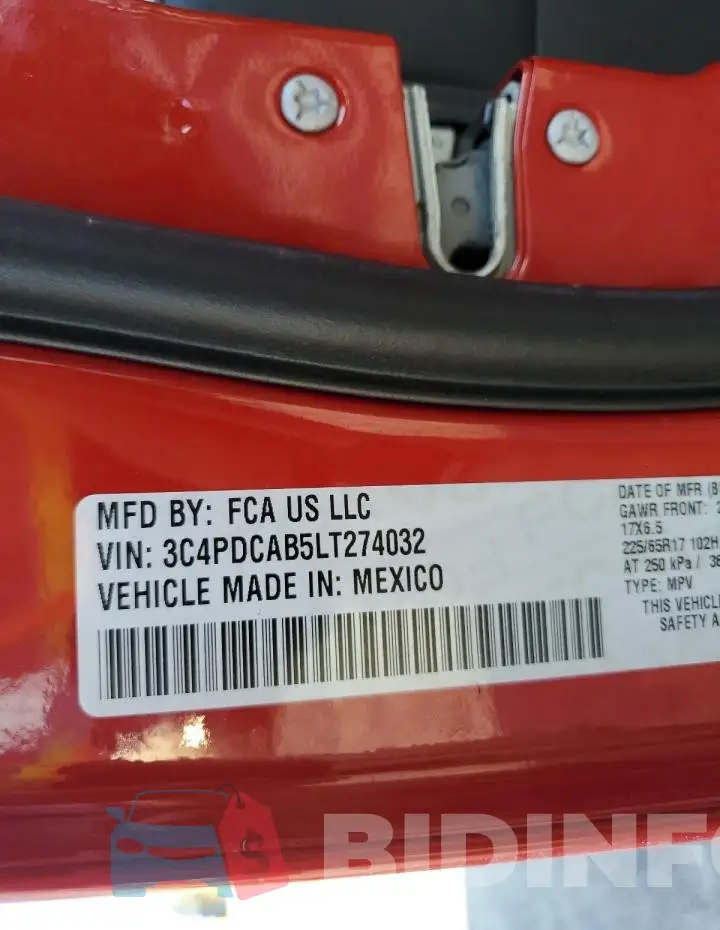 3C4PDCAB5LT274032 Photo# 13
