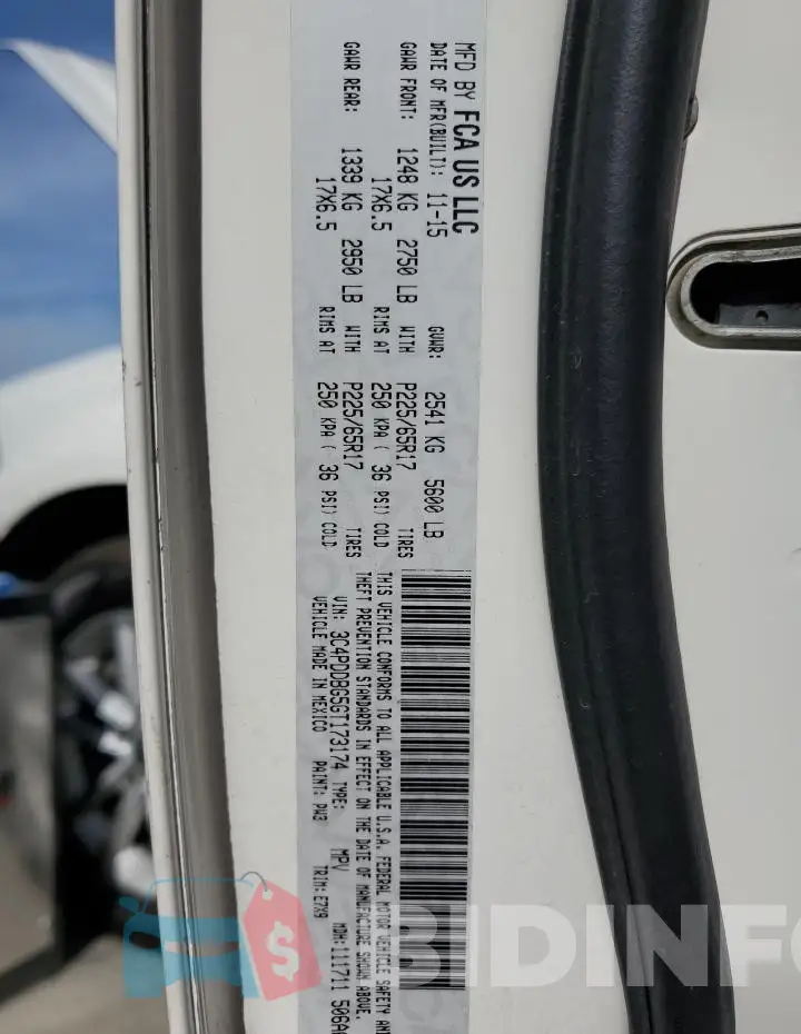 3C4PDDBG5GT173174 Photo# 12