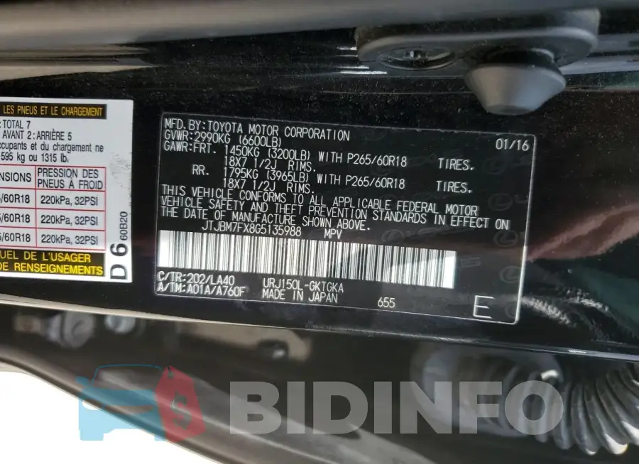 JTJBM7FX8G5135988 Photo# 13
