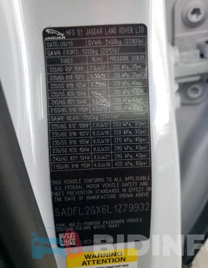 SADFL2GX6L1Z79932 Photo# 14