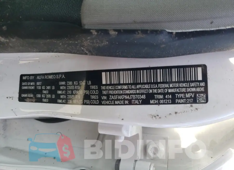 ZASFAKPN4J7B70348 Photo# 12