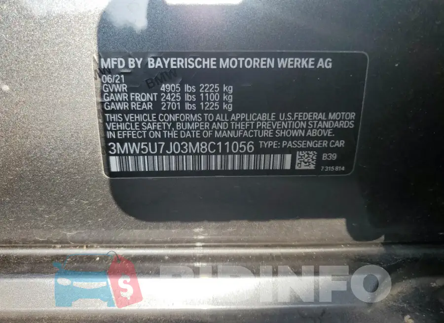 3MW5U7J03M8C11056 Photo# 12